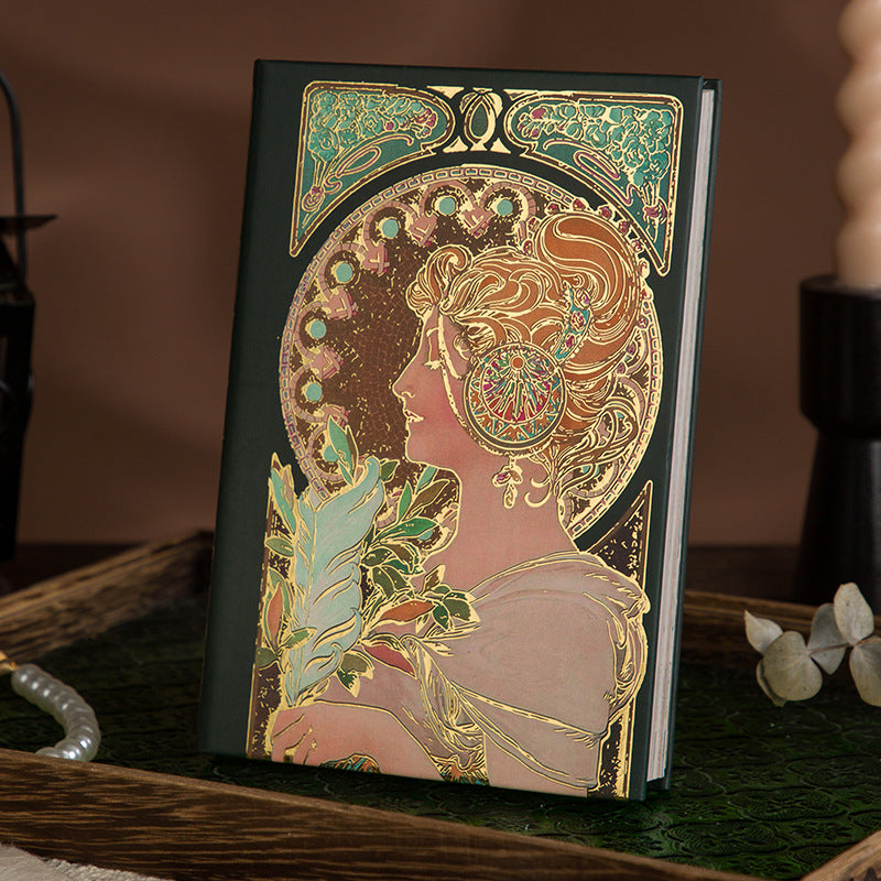 ✨ Art Nouveau Zodiac Muse Hardcover Journal | 192 Pages A5