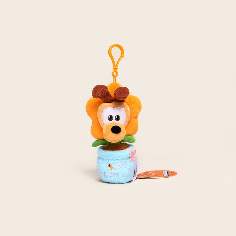 Garfield-Inspired Fluffy Cat Keychain Plush ๐ป