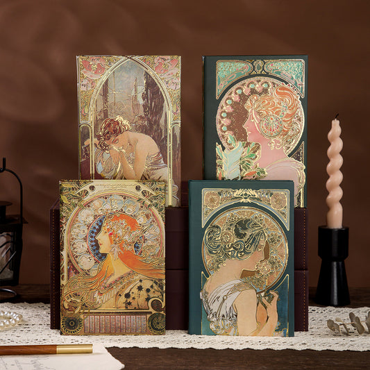 ✨ Art Nouveau Zodiac Muse Hardcover Journal | 192 Pages A5