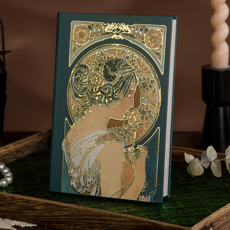 ✨ Art Nouveau Zodiac Muse Hardcover Journal | 192 Pages A5
