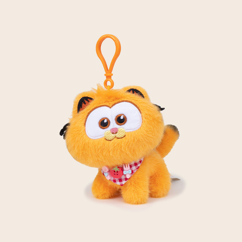 Garfield-Inspired Fluffy Cat Keychain Plush  😻